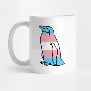 Transgender Pride Flag Penguin Mug